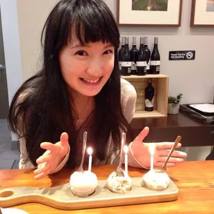 Flight of Pittsburgh Ice Cream, flavors are always changing but we tried the salty goat caramel, tiramisu, and chai sorbet. All pretty good.