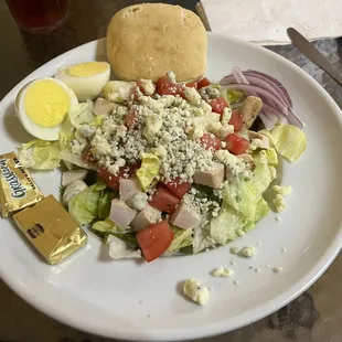 Cobb Salad with a roll