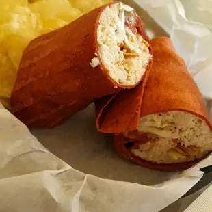 Turkey Ranch On Tomato-Basil Wrap