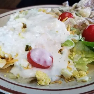 Salad bar selection...