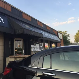 a car parked outside