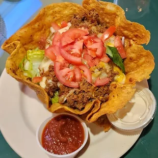 a plate of nachos