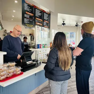 Freddy taking orders!
