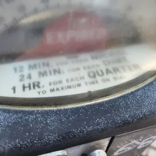 Street parking - coin operated meters