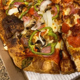 Closeup of Supreme Pizza