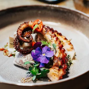 a plate of food on a table