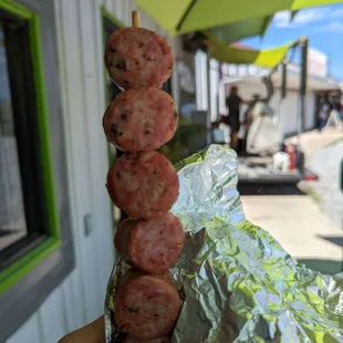 Gator on a stick, delicious