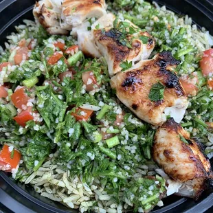 Chicken Bowl, herb rice