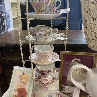 Delicate tea cups &amp; saucers