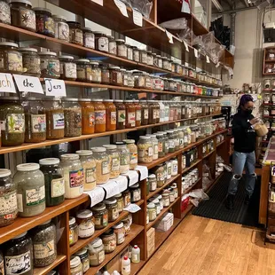 a woman shopping in a store