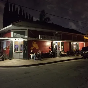 outside