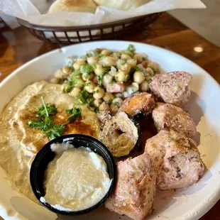 Shish Tawook- chicken kabob plate