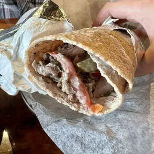 steak shawarma wrap