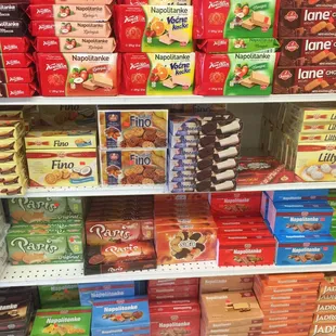 a variety of snacks