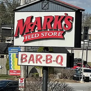 a bar bq sign
