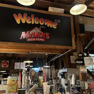 a sign for mark's feed