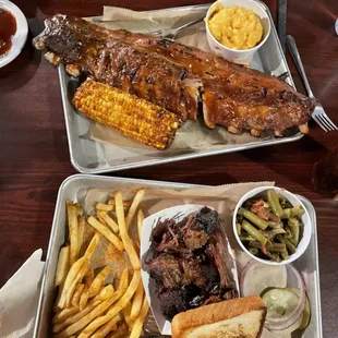 Brisket Bar-B-Q Dinner and Rib Dinner