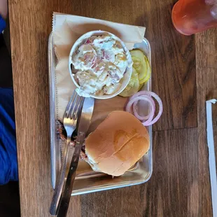 a plate of food on a table