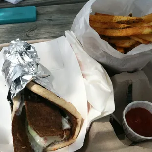Gyro and hand cut fries