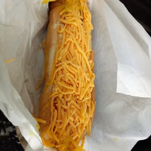 Hot dog with cheese