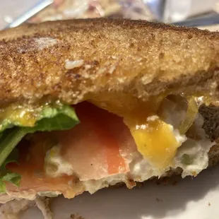 Chicken melt, a.k.a. chicken salad sandwich