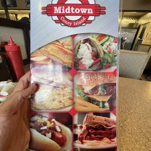 Colorful menu with pictures! Great prices.