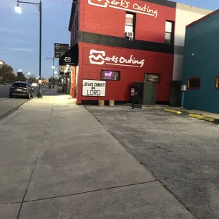 Outside