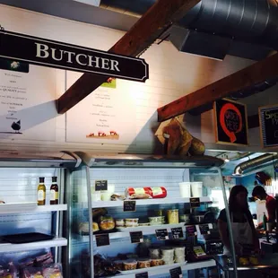 a butcher&apos;s counter