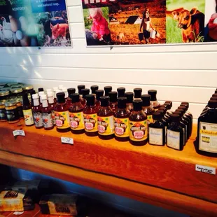 Lots of local sauces
