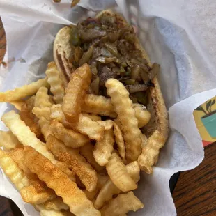 Marky's Classic Dog with peppers and onions