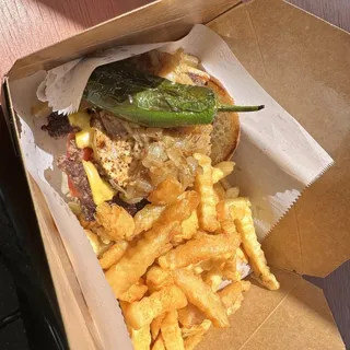 Double Smashed Cheese Burger Combo