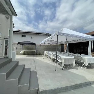 Canopy, chairs and table rental