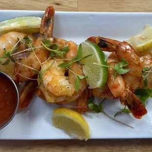 Garlic chili crisp shrimp cocktail