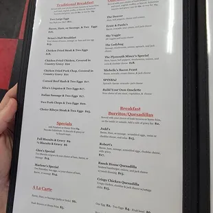 Breakfast Menu