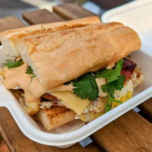 chicken, cheese, and lettuce