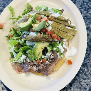 Huarache,Gordita Carne Asada .