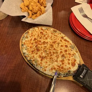 Spinach and artichoke dip with Fritos