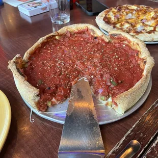 Deep dish pepper and onion
