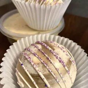 Ube Hot Cocoa Bombs