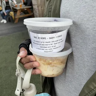 Bake At Home Ube White Chocolate Macadamia Nut Cookie Dough Tub + 16 oz Flanana