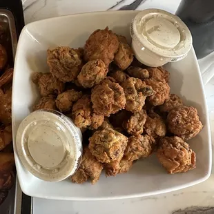Fried mushrooms appetizer