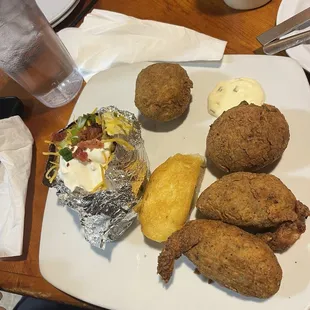 1/2 and 1/2 with upgraded baked potato