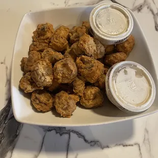 Fried mushrooms and ranch