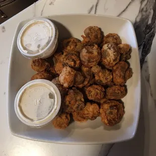 Fried Button Mushrooms