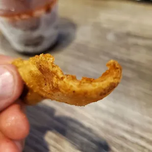French fries were awesome. Super fluffy in the middle and crispy outside