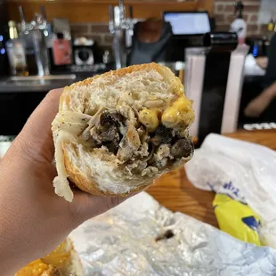 Marlow&apos;s Way: Chicken, cheese wiz, provolone, sautéed onions, mushrooms and mayo (hold the hot peppers and spices mayo)  (8/26/2022)