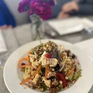 a plate of food on a table
