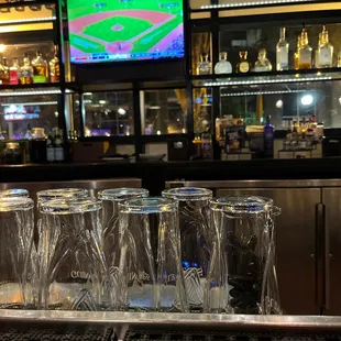 Watching the game at the bar