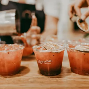 a bartender pouring a drink