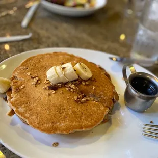 Banana, oatmeal pancakes